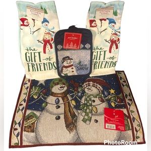 4~Pcs Kitchen Sets 1~Tapestry Placemat 13” x 19” & 2 Kitchen Towel & 1 Potholder
